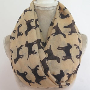 Camel Labrador Dog Print Infinity /Long Scarf Women&#39;s Accessories Gift Ideas