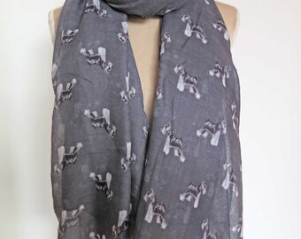 Miniature Schnauzer Dog Print Infinity/Oblong Scarf For Women Gift Accessories