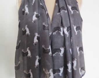 Border Collie Dog Print Infinity/Oblong Scarf For Women Gift Accessories