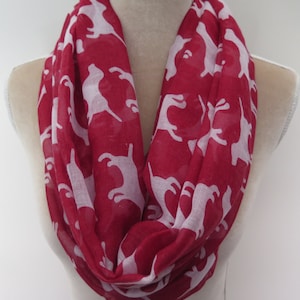 Red Labrador Print Infinity / Long Scarf Gift Ideas for Dog Lovers