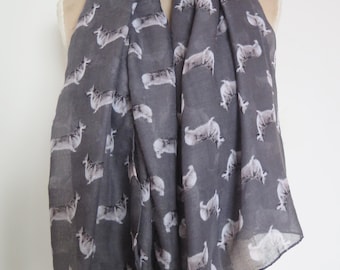 Pembroke Welsh Corgi Dog Print Infinity/Oblong Scarf For Women Gift Accessories