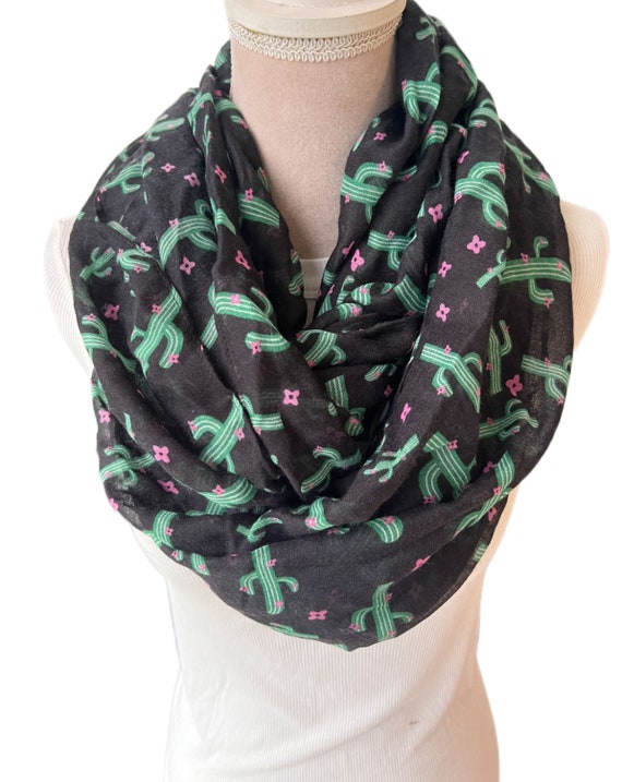 cactus print scarf