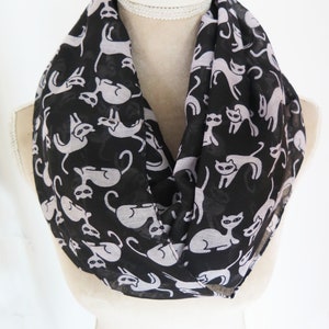 Cat Kitty Animal Print Infinity/loop  Scarf For Women Gift Accessories