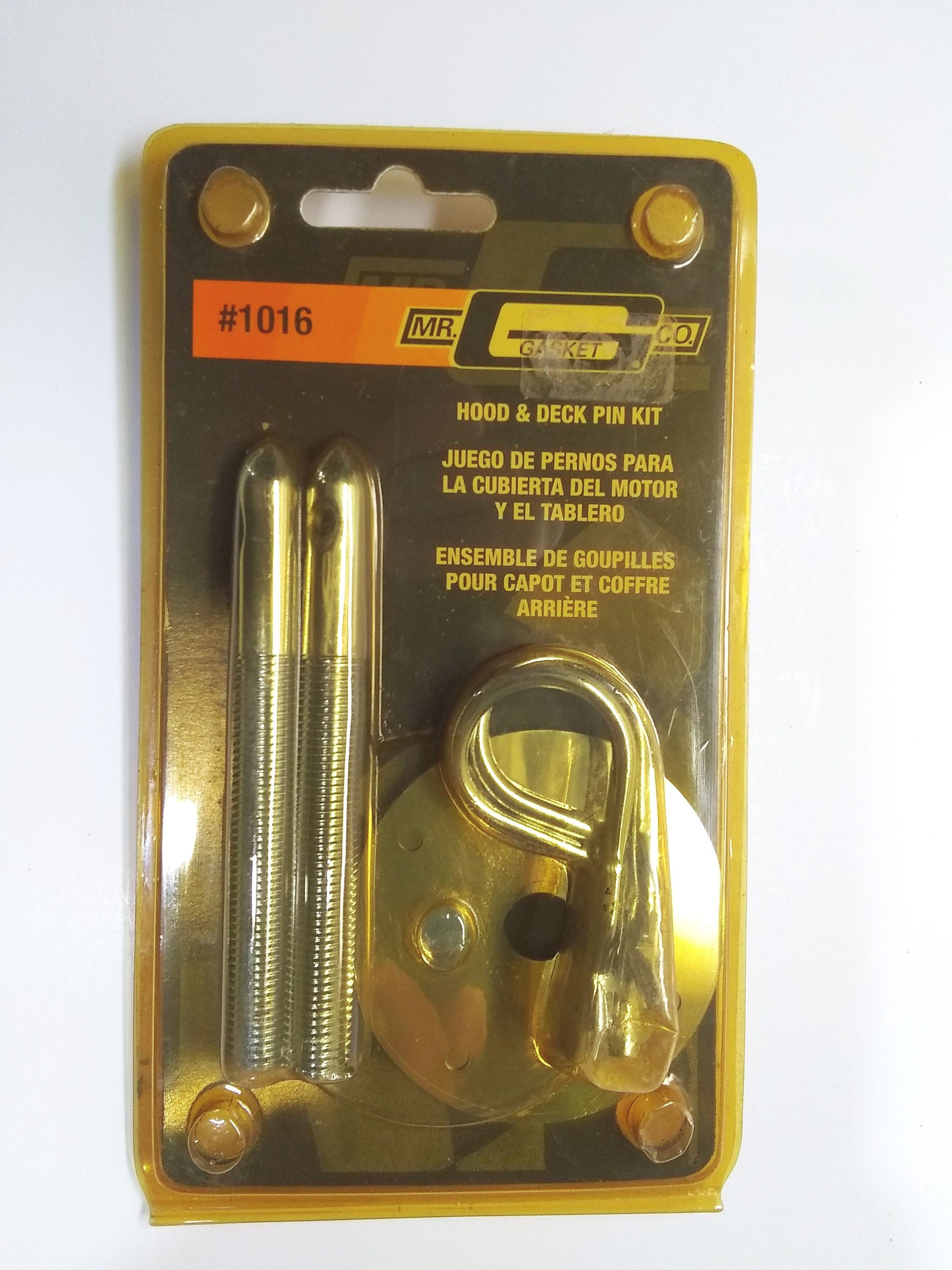 Set of Mr Gasket Hood Pins New Old Car Parts Stock in Original