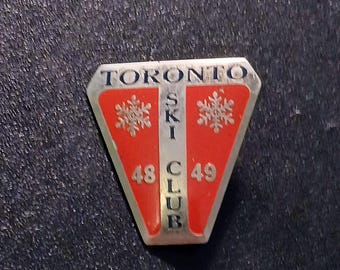 Toronto Ski Club badge pin - vintage 1948-49