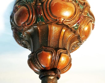 Vintage ceiling canopy bell for suspending a chandelier light fixture