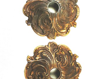 Pair of vintage ceiling canopies / bells for chandeliers