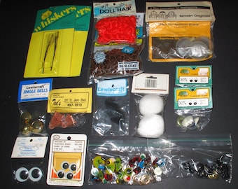 Craft supplies for animals, stuffies, teddies, dolls, school projects