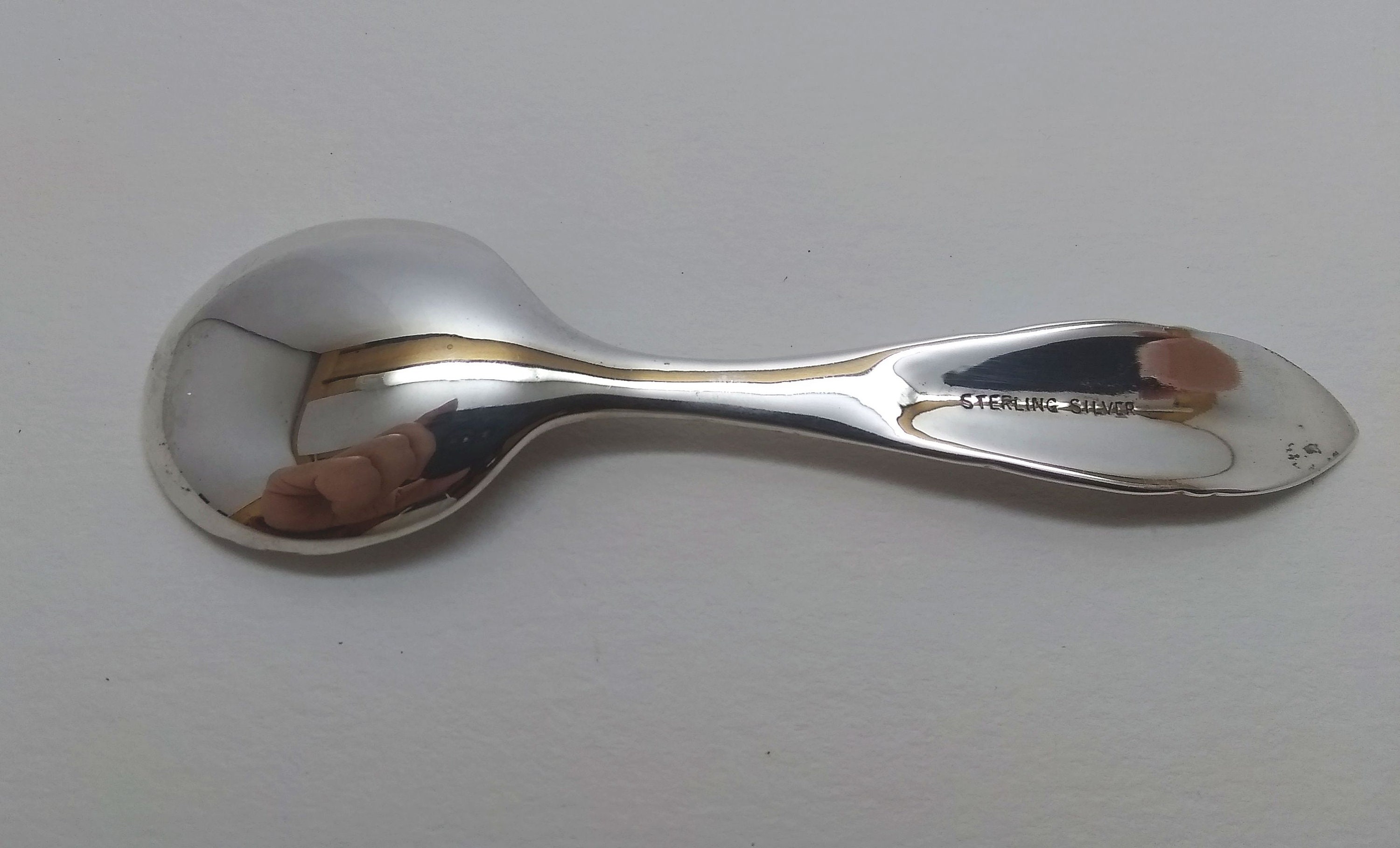 Sterling Silver Birth Record Baby Spoon With Cherub Design Presentation Box Etsy