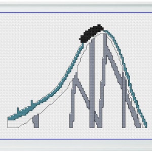 Hyper Roller Coaster kruissteekpatroon - Shambhala, Portaventura kleuren