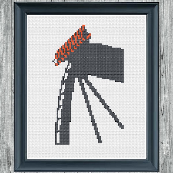 Dive Roller Coaster Cross Stitch Pattern - Oblivion, Alton Towers Colours