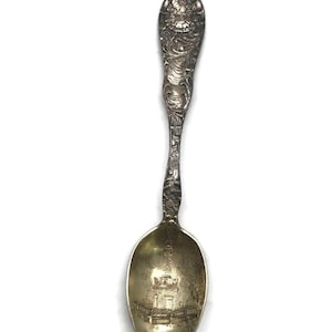 Vintage Sterling Silver Souvenir Spoon Baltimore Monument Crab Turtle J. Armiger