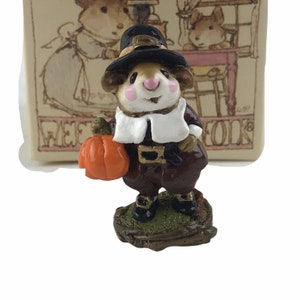 Wee Forest Folk 1984 Peter&#39;s Pumpkin And Prudence Pie Maker Thanksgiving Mini