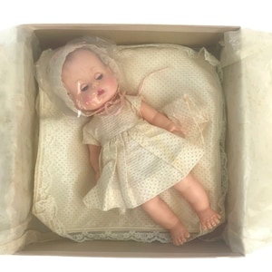 Vintage 1950s A Style Creation By Effanbee Baby Doll Dress Pillow Original Box