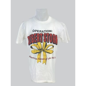 Vtg 1991 Operation Desert Storm Gulf War American Heroes T-Shirt Single Stitch