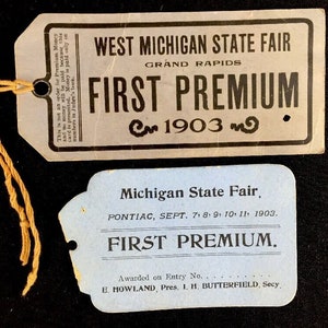1903 Michigan State Farm & West Michigan State Farm First Premium Tickets 2
