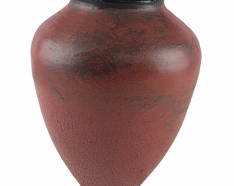 Jahrgang Jim Gardner Studio Kunst Keramik Vase Mid Century signiert Crackle Glasur 9"