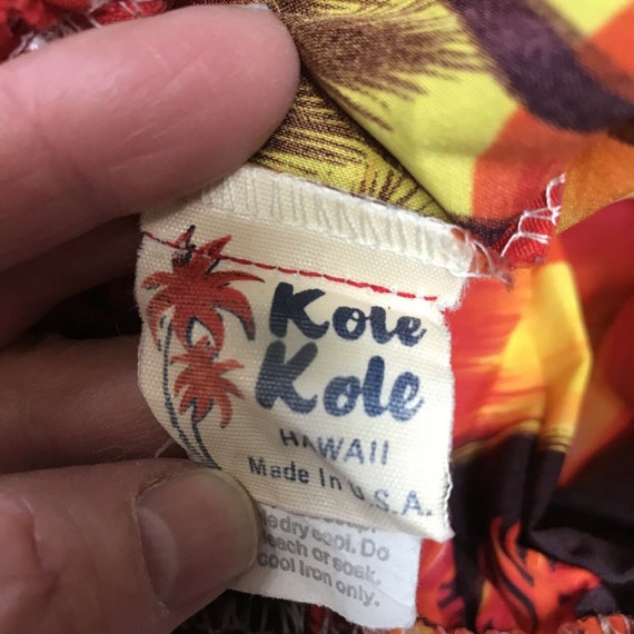 Vintage KOLE KOLE Hawaiian Dress Luau Tiki  Sunse… - image 6