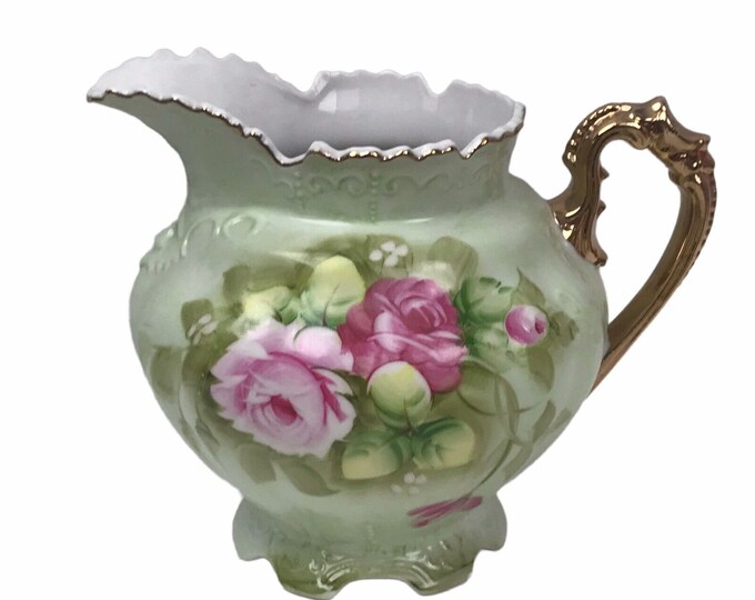 Vintage Lefton China Heritage Rose Brown Creamer Pitcher and Etsy