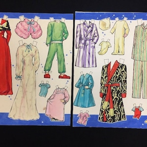 Vintage 1940 Blondie Original Art Art Paper Dolls Abbigliamento Whitman Comic
