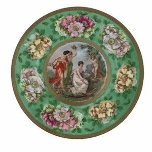 Antique Porcelain Prov Saxe E. S. Germany Prussia Cabinet Plate Classical U22