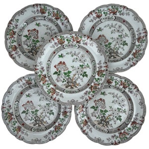 Staffordshire Transferware Hicks Meigh Johnson Plates Ironstone Ca. 1822-35 10&quot;