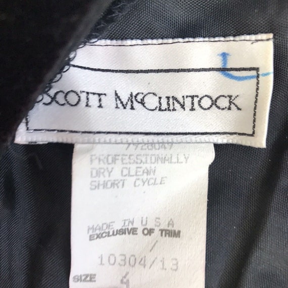 Scott McClintock Vintage 80s Red Taffeta Black Ve… - image 7