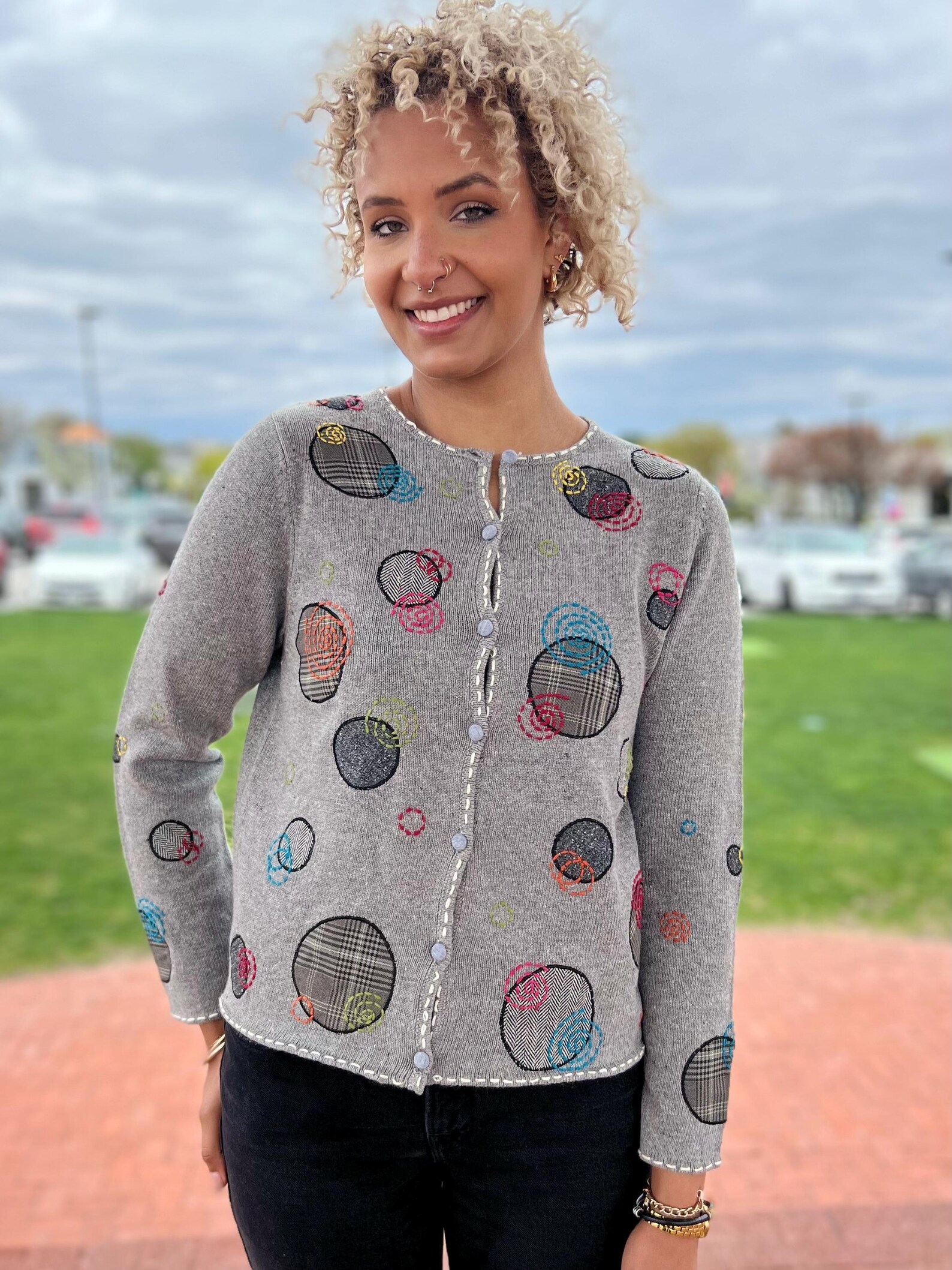 Circle Pleats Cardigan main image 1