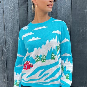 Chalet Sweater: USA-Made Cotton Jacquard Knit Holiday Sweater