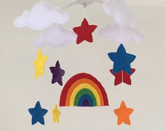 Rainbow Baby Mobile - Gender Neutral Nursery Decor - Gift for Baby