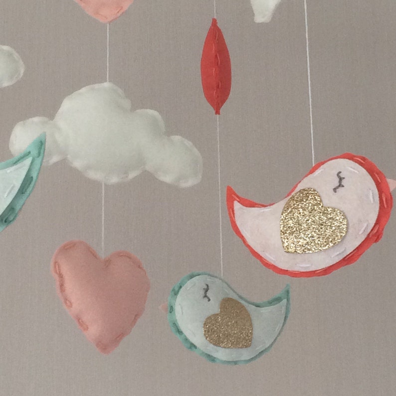 Baby mobile Cot mobile Bird Mobile Cloud Mobile Baby Etsy