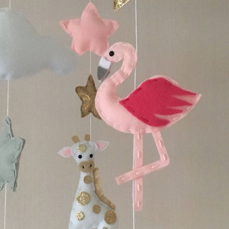 Safari Baby Mobile Baby Girl Mobile Crib Mobile Jungle Etsy