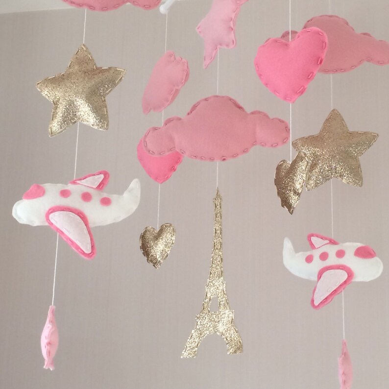 Baby Mobile Baby Girl Mobile Cot Mobile Cloud Mobile Etsy