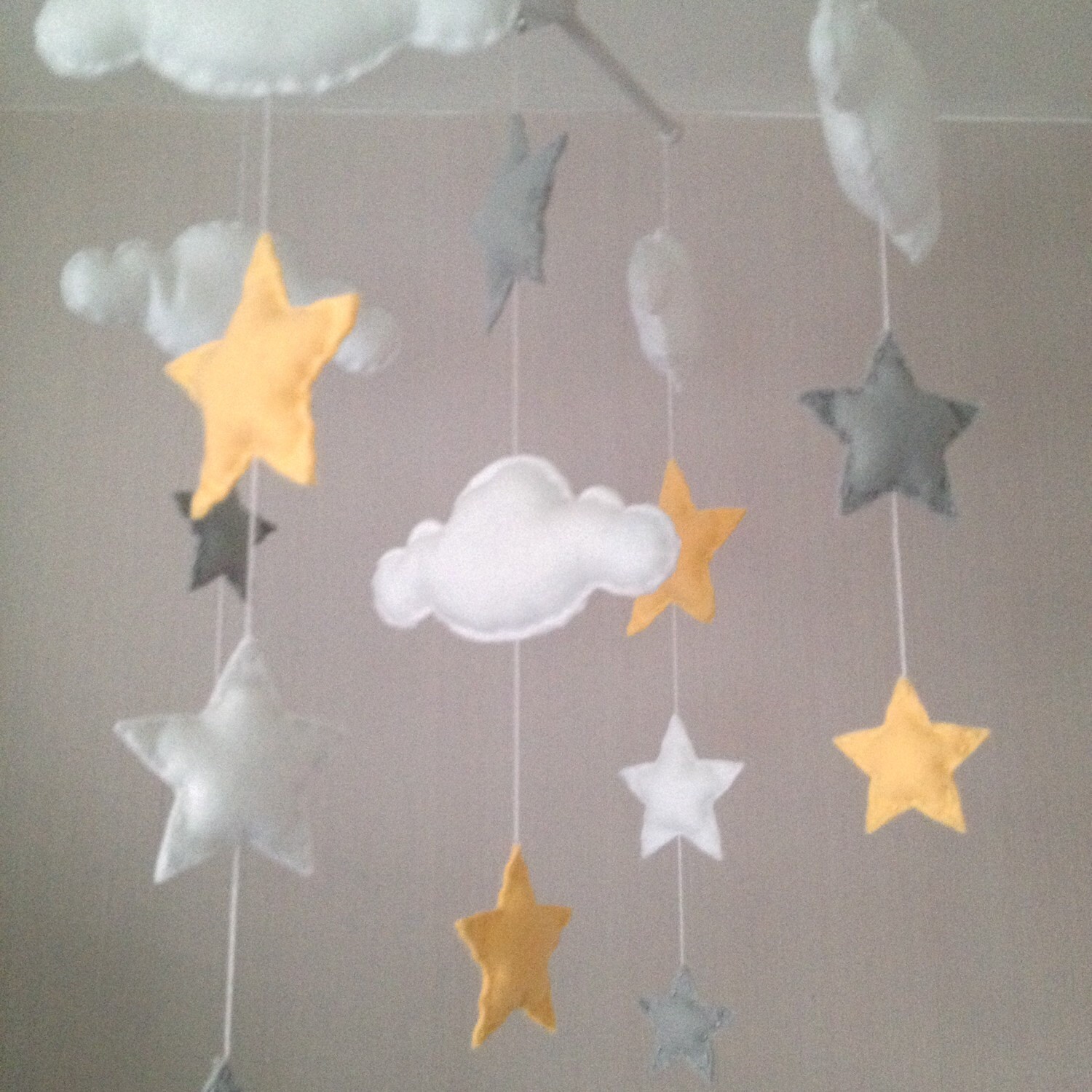 Baby Mobile Cot Mobile Clouds and Stars Cloud Mobile Etsy