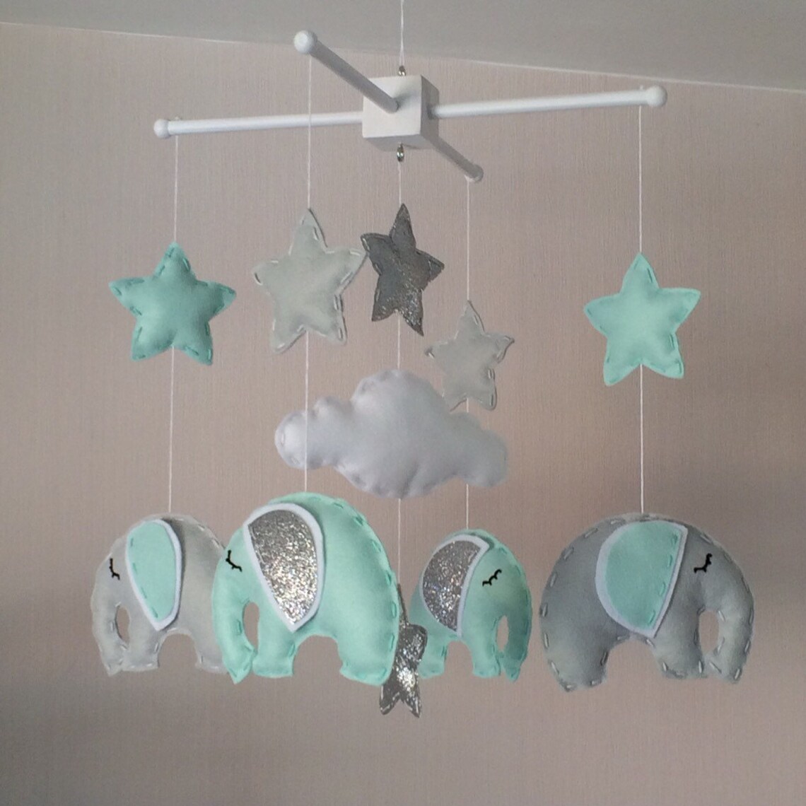 Baby Mobile Elephant Mobile Cot Mobile Baby boy Mobile Etsy