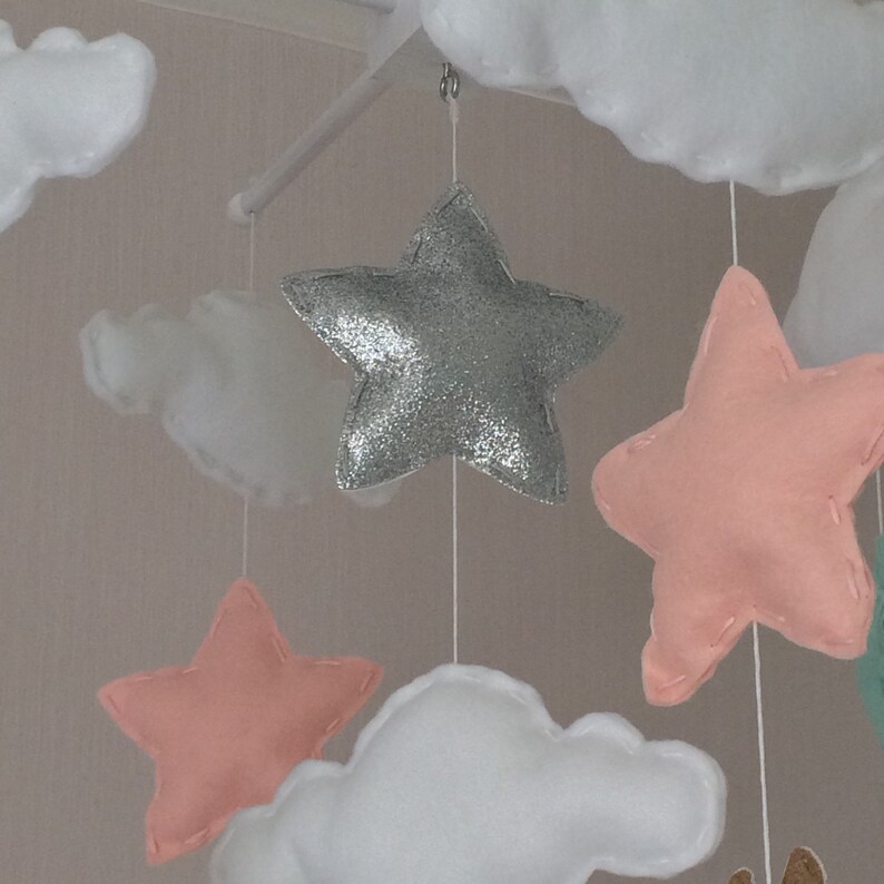 Baby mobile Baby girl mobile Cot mobile Star mobile Etsy