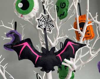 Halloween Decoration - Bone chilling Bat bottle - Hanging halloween ornament - Fall Decor - Autumn