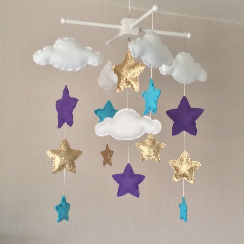 Baby Mobile Baby Girl Mobile Cot Mobile Star Mobile Etsy