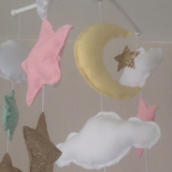 Baby Nursery Plafond Mobile Party Décoration Nuages Lune Étoiles