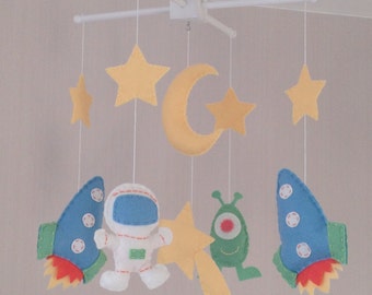 Space Mobile - Baby Mobile - Baby boy crib mobile - Cot Mobile -Nursery Decor - Boys Nursery - Space Nursery