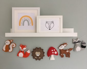 Woodland Garland - Kids Wall Art - Woodland Nursery - gender neutral nursery decor