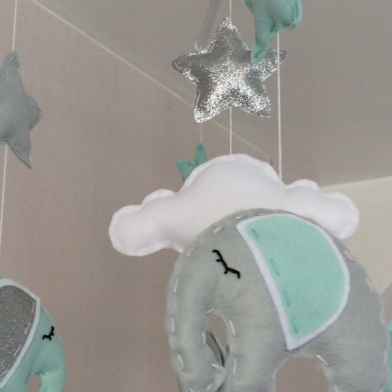 Baby Mobile Elephant Mobile Cot Mobile Baby Boy Mobile Etsy