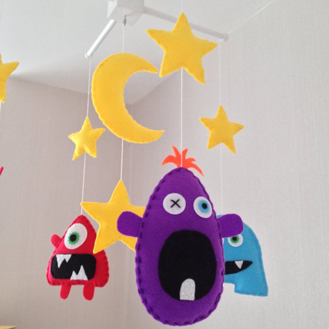 Baby Mobile Monster Mobile Alien Mobile Cot Mobile Etsy UK