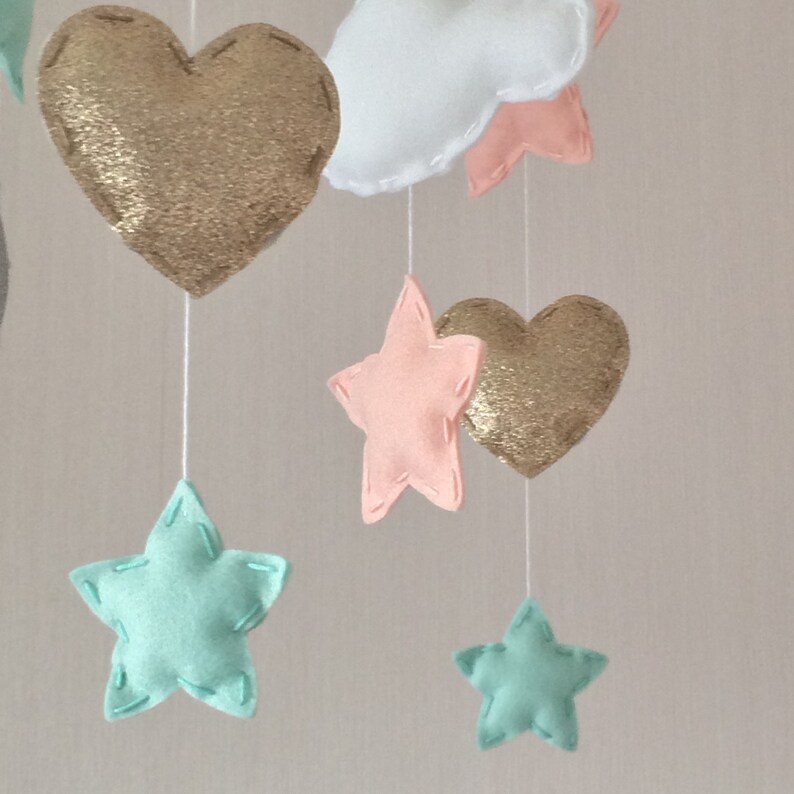 Baby mobile Baby girl mobile Cot mobile Star mobile Etsy