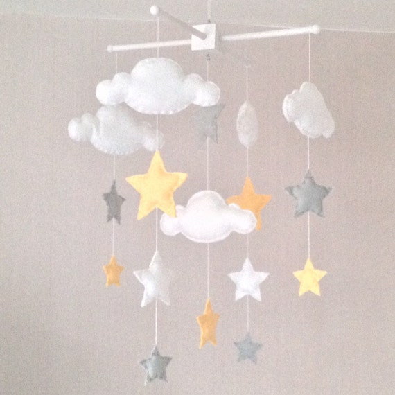 Mobile Bebe Mobile Lit Bebe Des Nuages Et Des Etoiles Etsy