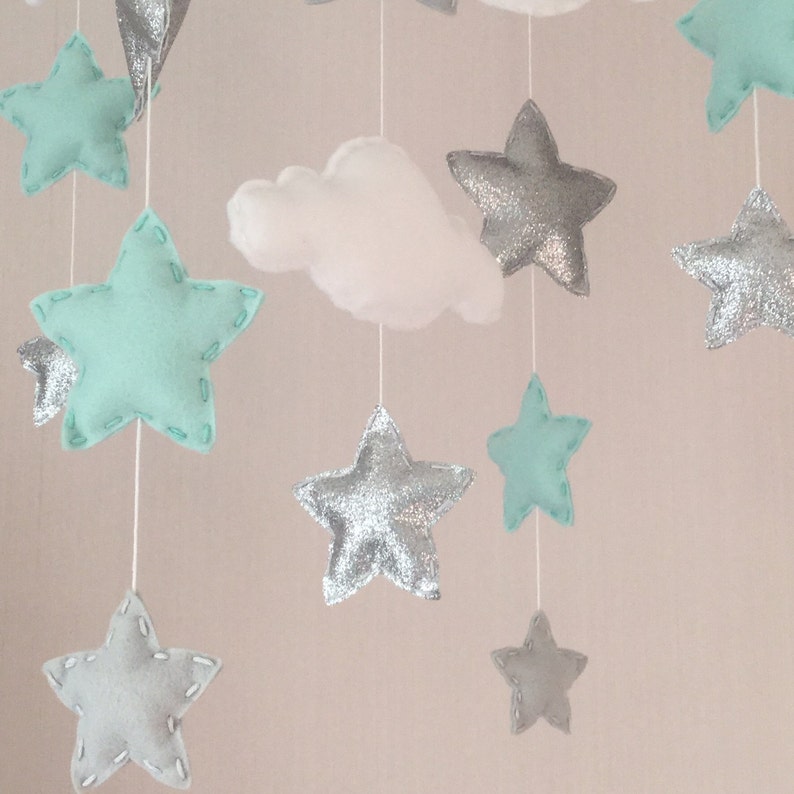 Baby Mobile Crib Mobile Cot Mobile Star Mobile Cloud Etsy UK