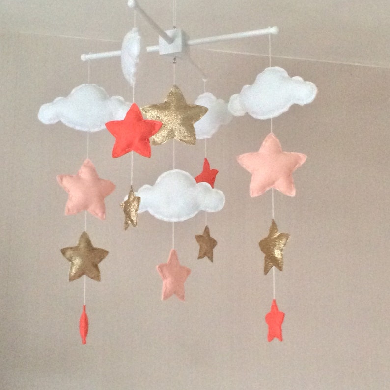 Baby mobile Baby girl mobile Cot mobile Star mobile Etsy