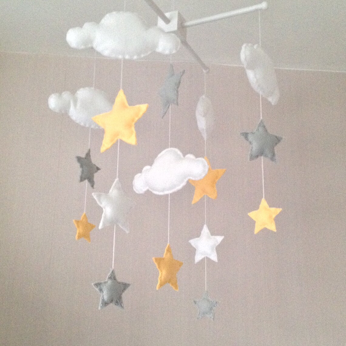 Baby Mobile Cot Mobile Clouds and Stars Cloud Mobile Etsy