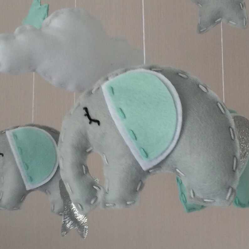 Baby Mobile Elephant Mobile Cot Mobile Baby Boy Mobile Etsy