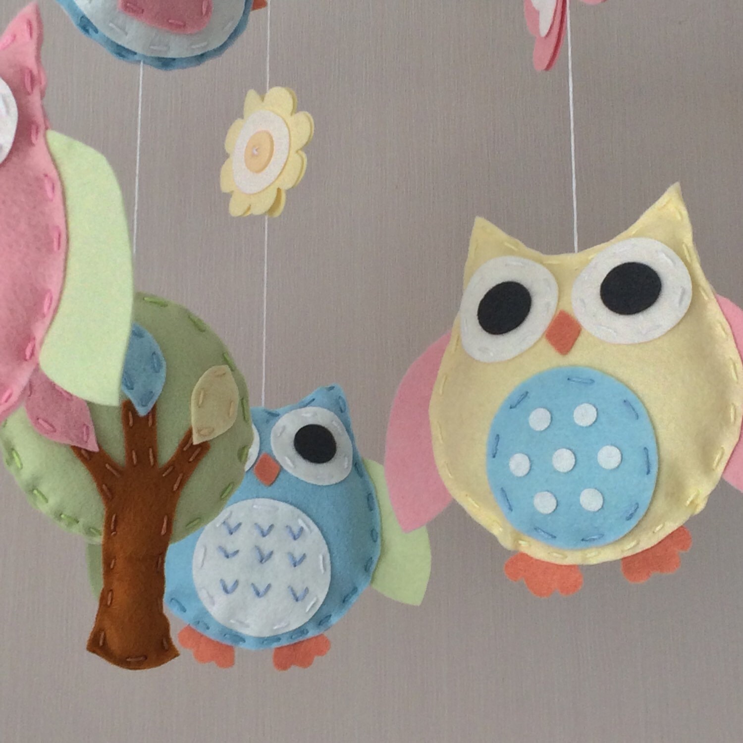 Baby Mobile Owl baby mobile Cot Mobile Baby girl mobile Etsy